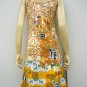 EMBRACE Gustav Klimt New Hand Print Fine Art Dress Misses Size S 4-6