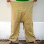 Thai Fisherman Pants Yoga Beach Dance Maternity Trousers 280 gram KHAKI TAN BEIGE Cotton FREESIZE