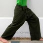 Thai Fisherman Pants Yoga Beach Dance Maternity Trousers 280 gram KHAKI TAN BEIGE Cotton FREESIZE
