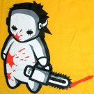 NORTH DRAGON Baby Jason Bloody Chainsaw Massacre T-Shirt S Small Yellow