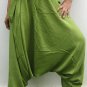Thai Hmong Hilltribe Pants FREESIZE Rayon OLIVE GREEN