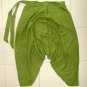 Thai Hmong Hilltribe Pants FREESIZE Rayon OLIVE GREEN