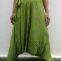 Thai Hmong Hilltribe Pants FREESIZE Rayon OLIVE GREEN