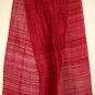 Thai BURGUNDY RED Handwoven Silk Fabric Scarf Shawl Direct from Thailand