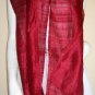 Thai BURGUNDY RED Handwoven Silk Fabric Scarf Shawl Direct from Thailand