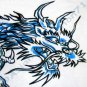 BLUE DRAGON Long Sleeve Irezumi Biker Tattoo T-Shirt XL