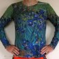 IRISES Van Gogh Long Sleeve Fine Art Print T Shirt Misses XL