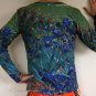 IRISES Van Gogh Long Sleeve Fine Art Print T Shirt Misses XL