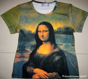 MONA LISA Leonardo Da Vinci New Cap Sleeve Fine Art Print T Shirt Misses S
