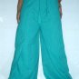 Thai Wrap Yoga Pants TURQUOISE AQUA BLUE Cotton FREESIZE New!