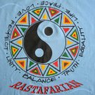 RASTAFARIAN Ying Yang Roots Rasta REGGAE T-shirt XL Light Blue