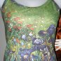 IRISES Vincent Van Gogh Sexy Fine Art Print Shirt Singlet TANK TOP Misses Size XL EXTRA Large
