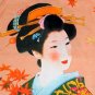Japanese AUTUMN GEISHA Ukiyoe LONG SLEEVE Art T Shirt Misses XL