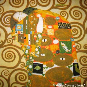 Gustav Klimt EMBRACE Cap Sleeve Fine Art Print T Shirt Misses S Small