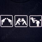 PLAY KARATE LOSE HEAD Fun New T-Shirt XL Dark NAVY BLUE