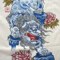 Okinawa SHISA LION Tokyo Yakuza RONIN Japan T-shirt M Medium Cream