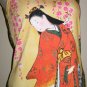 Red Kimono Under Sakura Japan Art Print Shirt Singlet TANK TOP Misses L Large