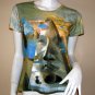 Salvador Dali PYRAMID of FORTUNE Long Sleeve Fine Art Print T Shirt Misses L Large
