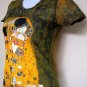 THE KISS Gustav Klimt Cap Sleeve Fine Art Print T Shirt Misses XL Extra Large