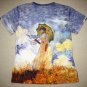 Monet WOMAN with PARASOL Art Print Cap Sleeve T-shirt Misses M Medium