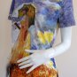 Monet WOMAN with PARASOL Art Print Cap Sleeve T-shirt Misses M Medium