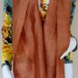 Thai Pure Silk Fabric Scarf Cafe Au Lait Light Brown
