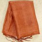 Thai Pure Silk Fabric Scarf Cafe Au Lait Light Brown