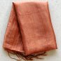 Thai Pure Silk Fabric Scarf Cafe Au Lait Light Brown