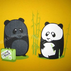 BEACH PANDA Tan New CISSE T-shirt Misses S Yellow BNWT!