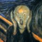 THE SCREAM Edvard Munch Hand Print Fine Art Dress Misses Size XL 16-18