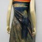 THE SCREAM Edvard Munch Hand Print Fine Art Dress Misses Size XL 16-18