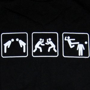 PLAY KARATE LOSE HEAD Fun New Quality T-Shirt M BLACK