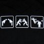 PLAY KARATE LOSE HEAD Fun New Quality T-Shirt M BLACK
