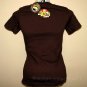 70's LOGIC Cute New CISSE Cap Sleeve T-shirt S Brown