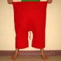 Thai Cotton Fisherman Capri SHORTS Yoga Pants FREESIZE Red