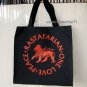 RASTAFARIAN PEACE ONE LOVE Large REGGAE Canvas TOTE BAG L