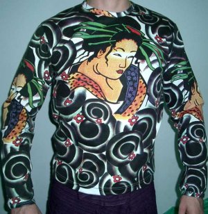 GEISHA IREZUMI Japan LONG SLV Tattoo Shirt XS S M L XL