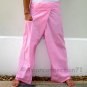 Thai Fisherman Pants Yoga Beach Dance Trousers 280 gram PINK Cotton FREESIZE