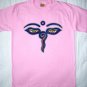 BUDDHA EYES Tibetan Meditation REGGAE T-Shirt L Pink