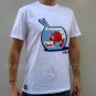 FISHY SUSHI CISSE Disco Party Rave T-shirt Slim Fit Asian M Medium White