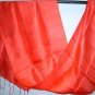 Thai Handcrafted BRIGHT RICH RED 100% Silk Fabric Scarf
