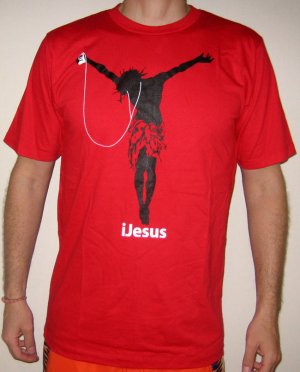 iJesus i Jesus Punk Rock Cotton T-shirt Slim Fit Asian L Red