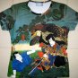 HAYABUSA SAMURAI Hand Printed Japan Art T-Shirt Mens XL