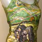 VAN GOGH Art Print Shirt Singlet TANK TOP Misses S Small PEASANT WOMEN DIGGING IN FIELD WITH SNOW