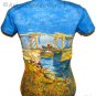 VAN GOGH Long Sleeve TWO PEASANT WOMEN IN FIELD WITH SNOW Art Print T Shirt Misses Size S Small