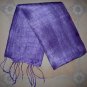 Thai Handwoven Pure Silk Fabric Scarf Shawl LILAC PURPLE Thailand Siam