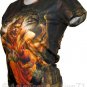 NARASIMHA VISHNU Hindu Art Print T Shirt Misses Size S Small