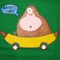 HAPPY TIME Banana Monkey CISSE Disco Party Rave T-shirt Slim Fit Asian L Large Green