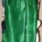 Thai Hand Crafted Silk Fabric Scarf KELLY GREEN Siam Thailand Textile