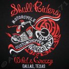 SKULL RIDERS New Embroidered Motorcycle Biker T-Shirt L